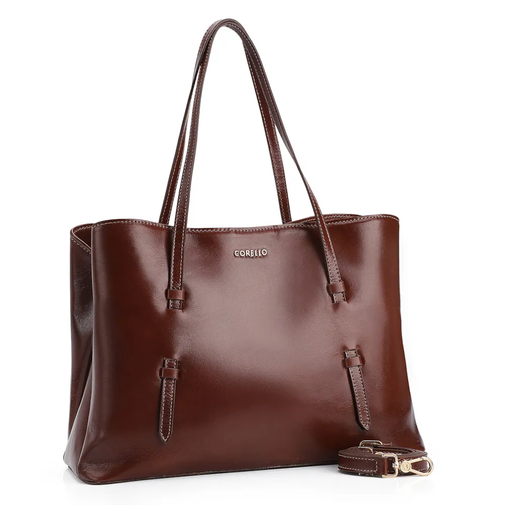 Bolsa Tote Couro Marrom - imagem 3