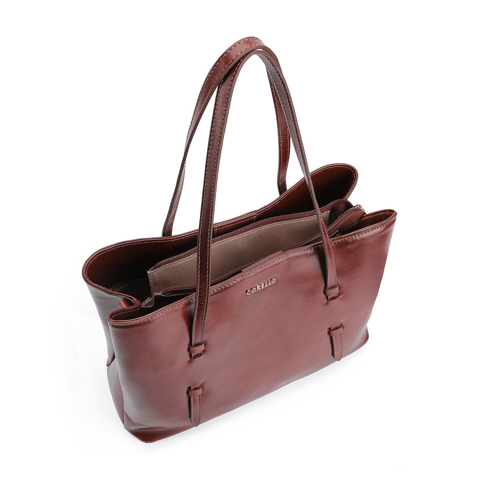 Bolsa Tote Couro Marrom