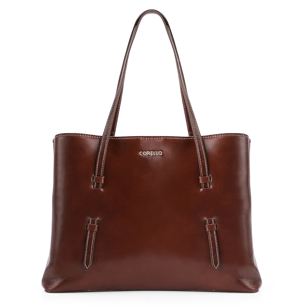 Bolsa Tote Couro Marrom