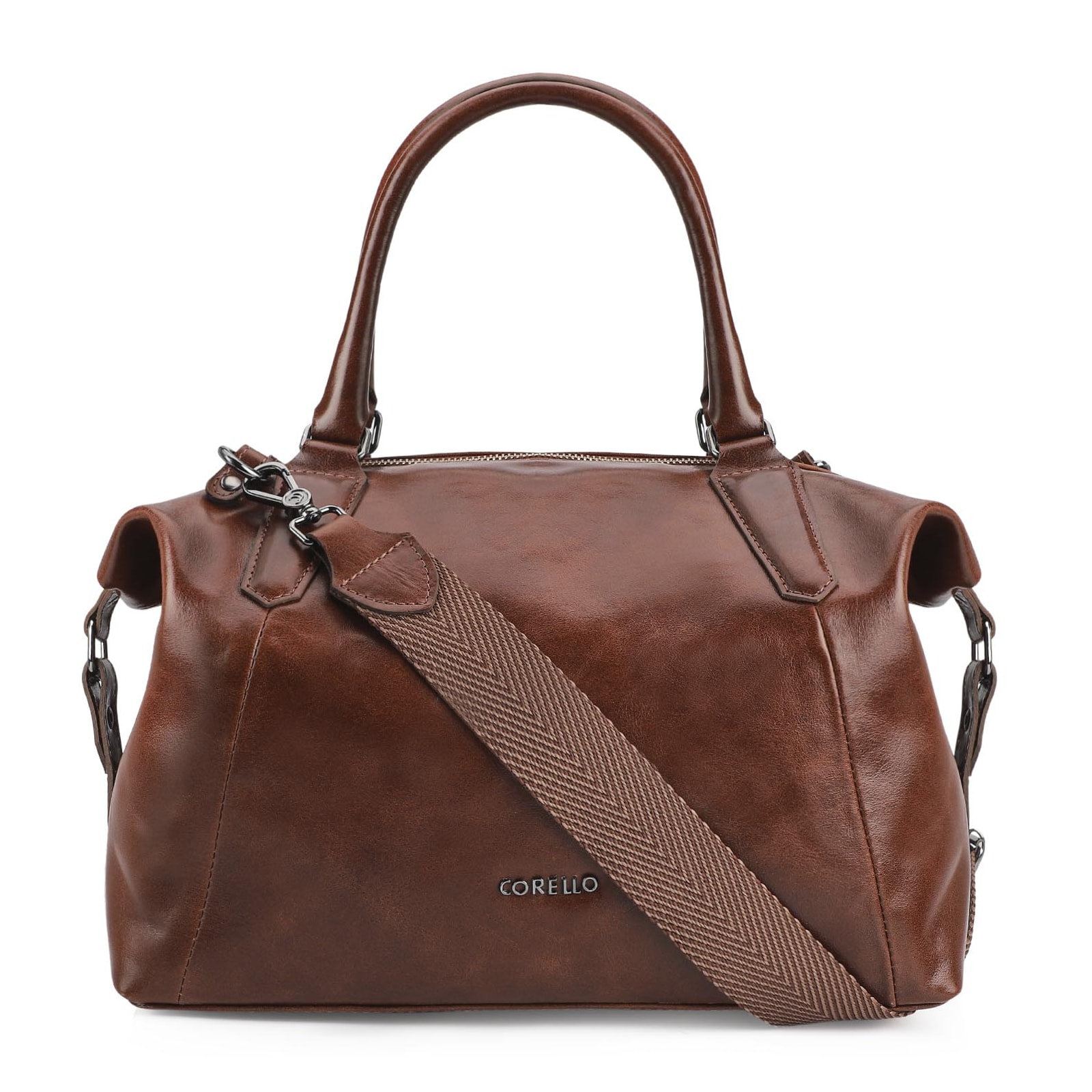 Bolsa Tote Couro Marrom
