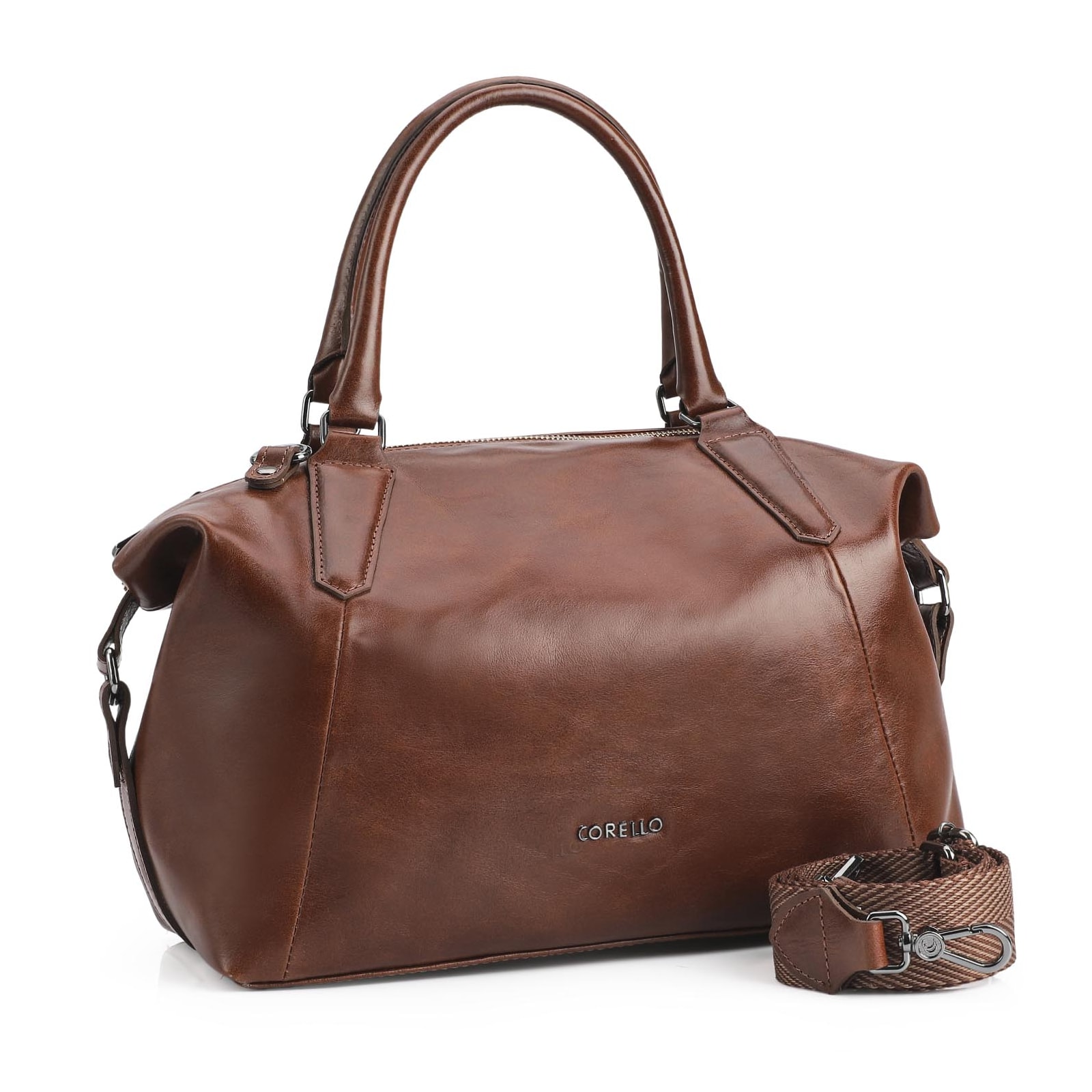 Bolsa Tote Couro Marrom