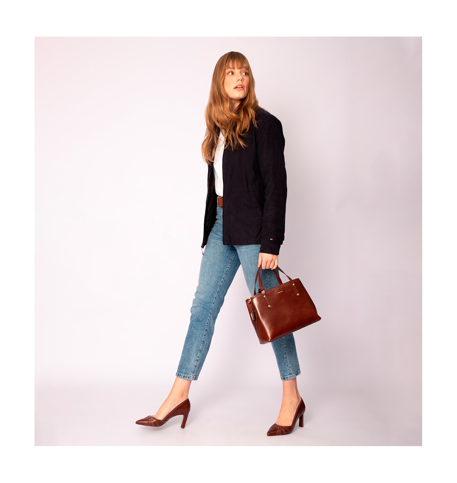 Bolsa Tote Couro Marrom