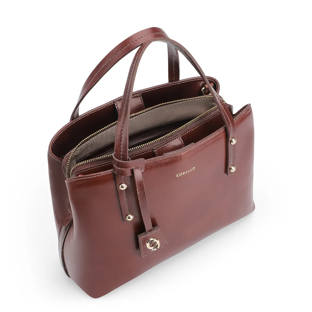 Bolsa Tote Couro Marrom - imagem 5
