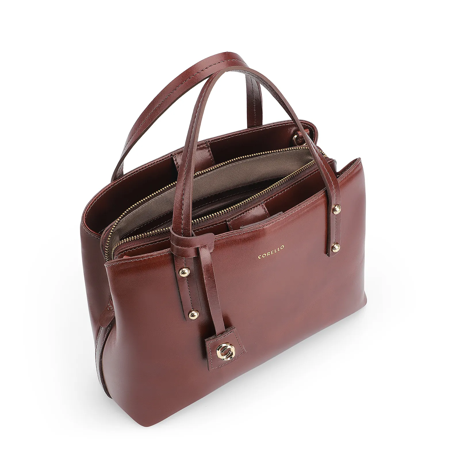 Bolsa Tote Couro Marrom