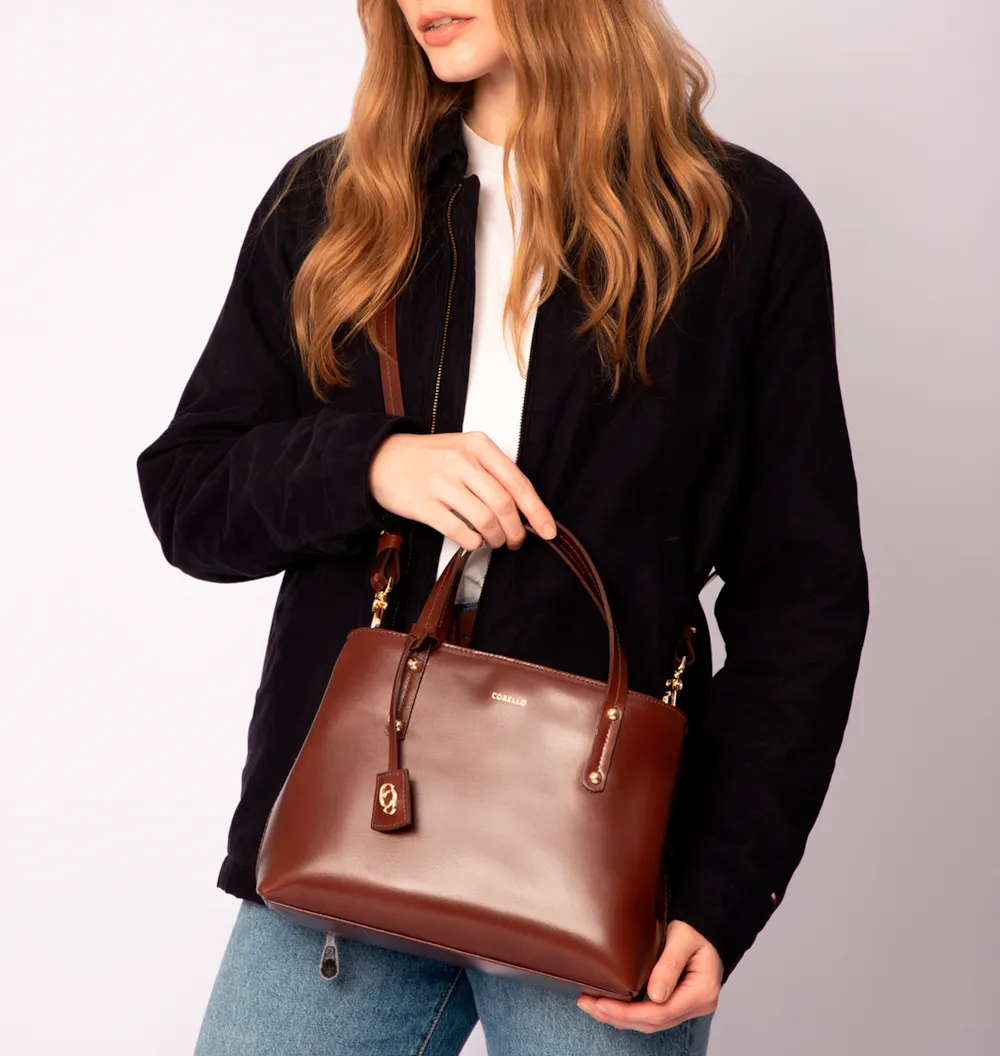 Bolsa Tote Couro Marrom - imagem 9