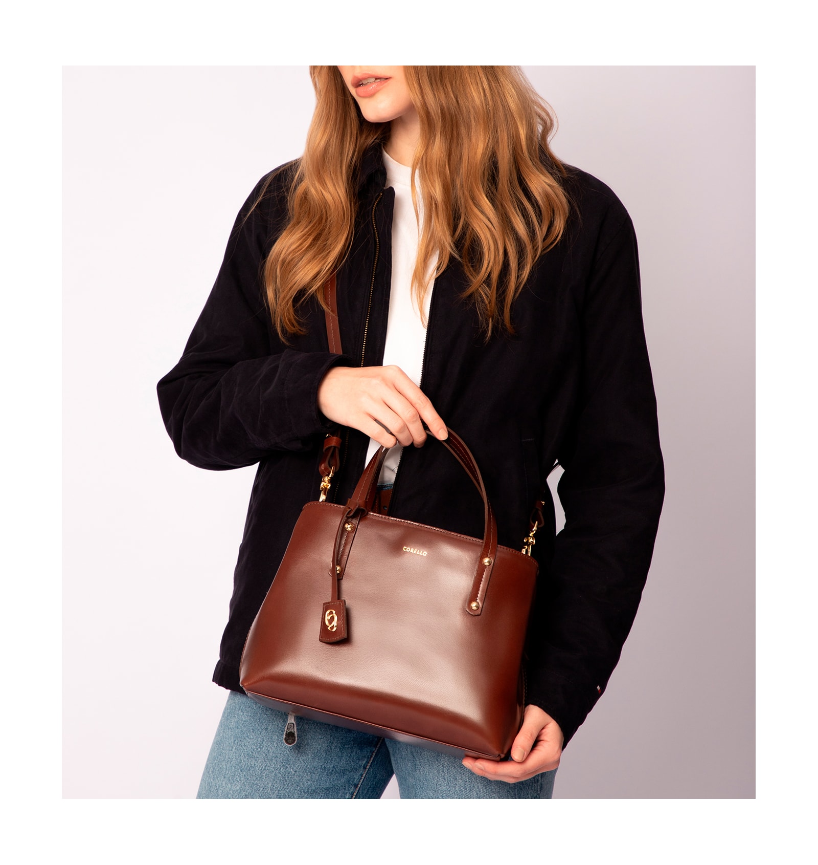 Bolsa Tote Couro Marrom