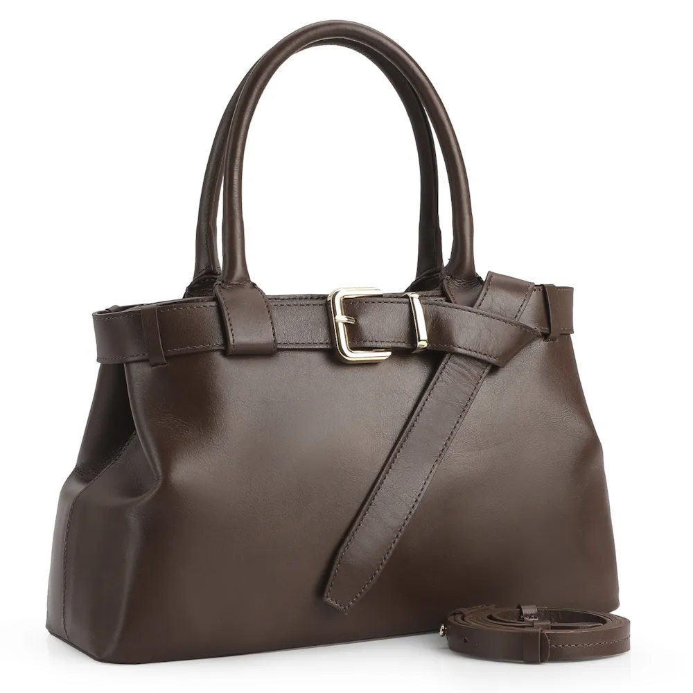 Bolsa Tote Couro Marrom - imagem 3