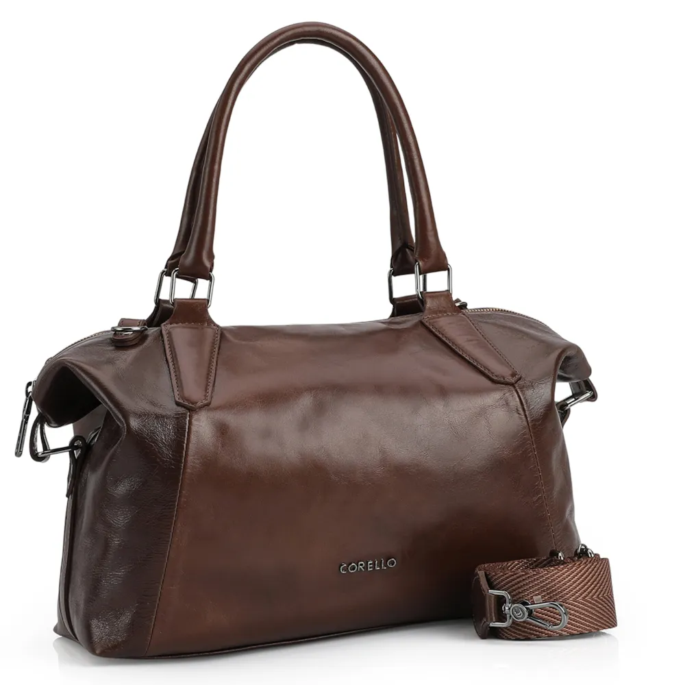 Bolsa Tote Couro Marrom - imagem 2