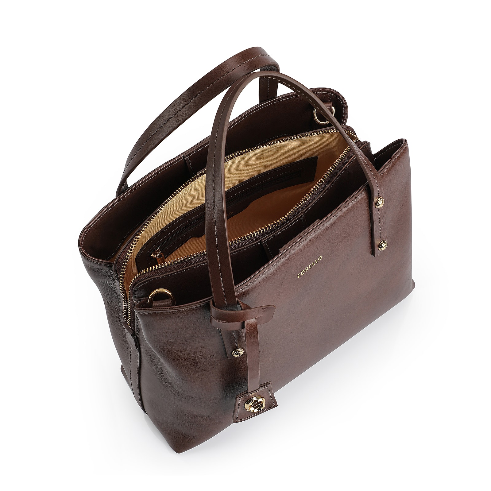 Bolsa Tote Couro Marrom