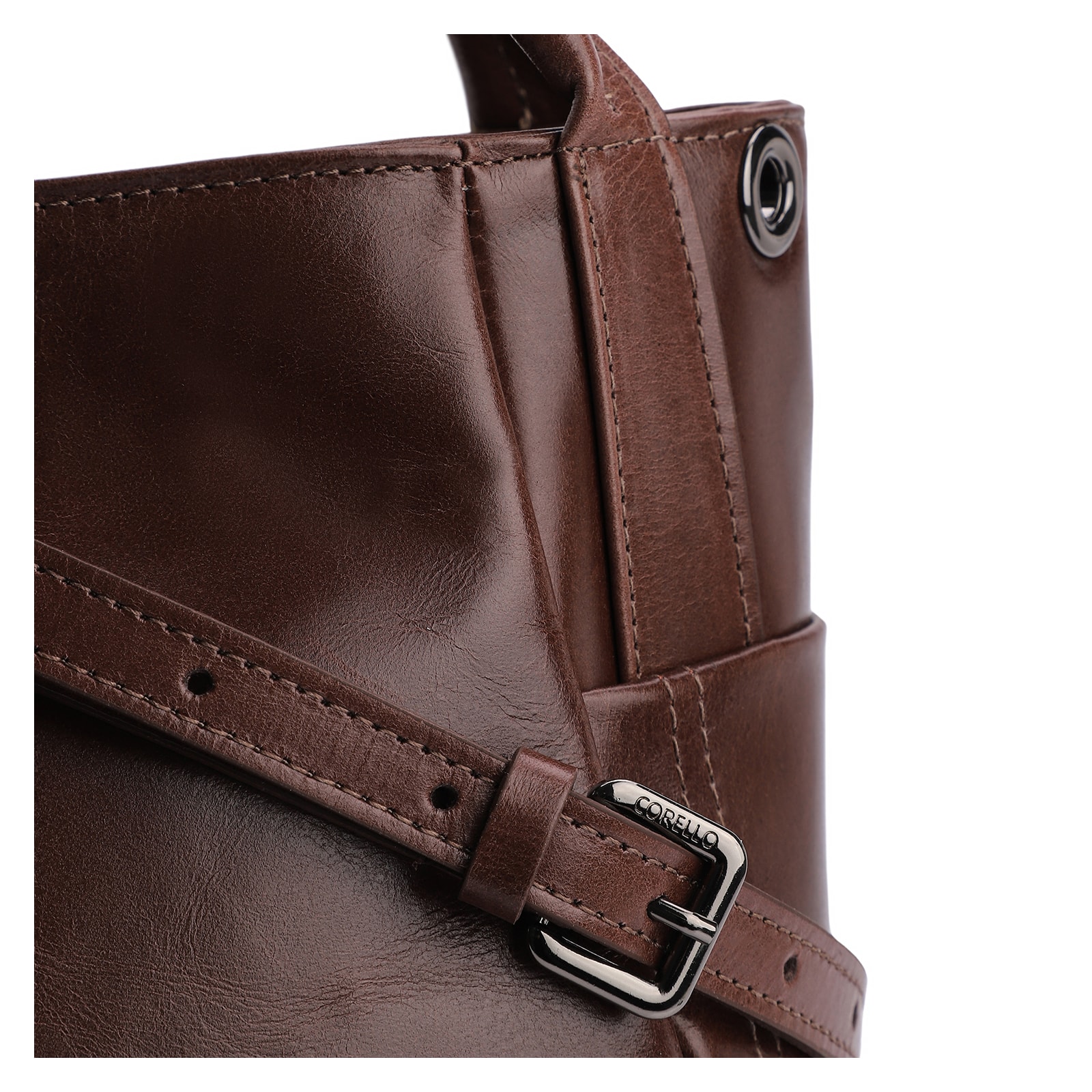 Bolsa Tote Couro Marrom
