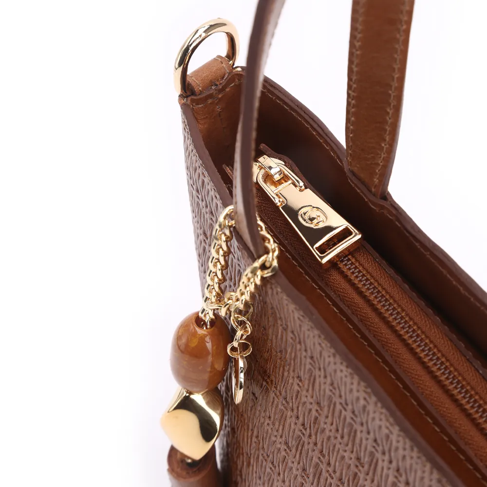 Bolsa Tote Couro Marrom - imagem 6