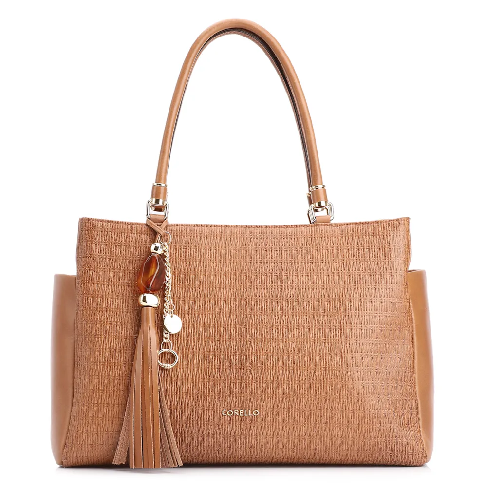 Bolsa Tote Couro Marrom