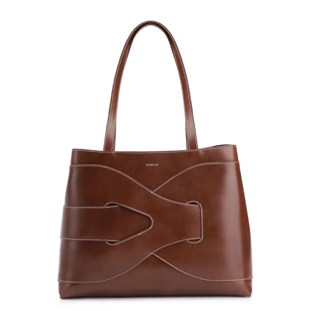 Bolsa Tote Couro Marrom