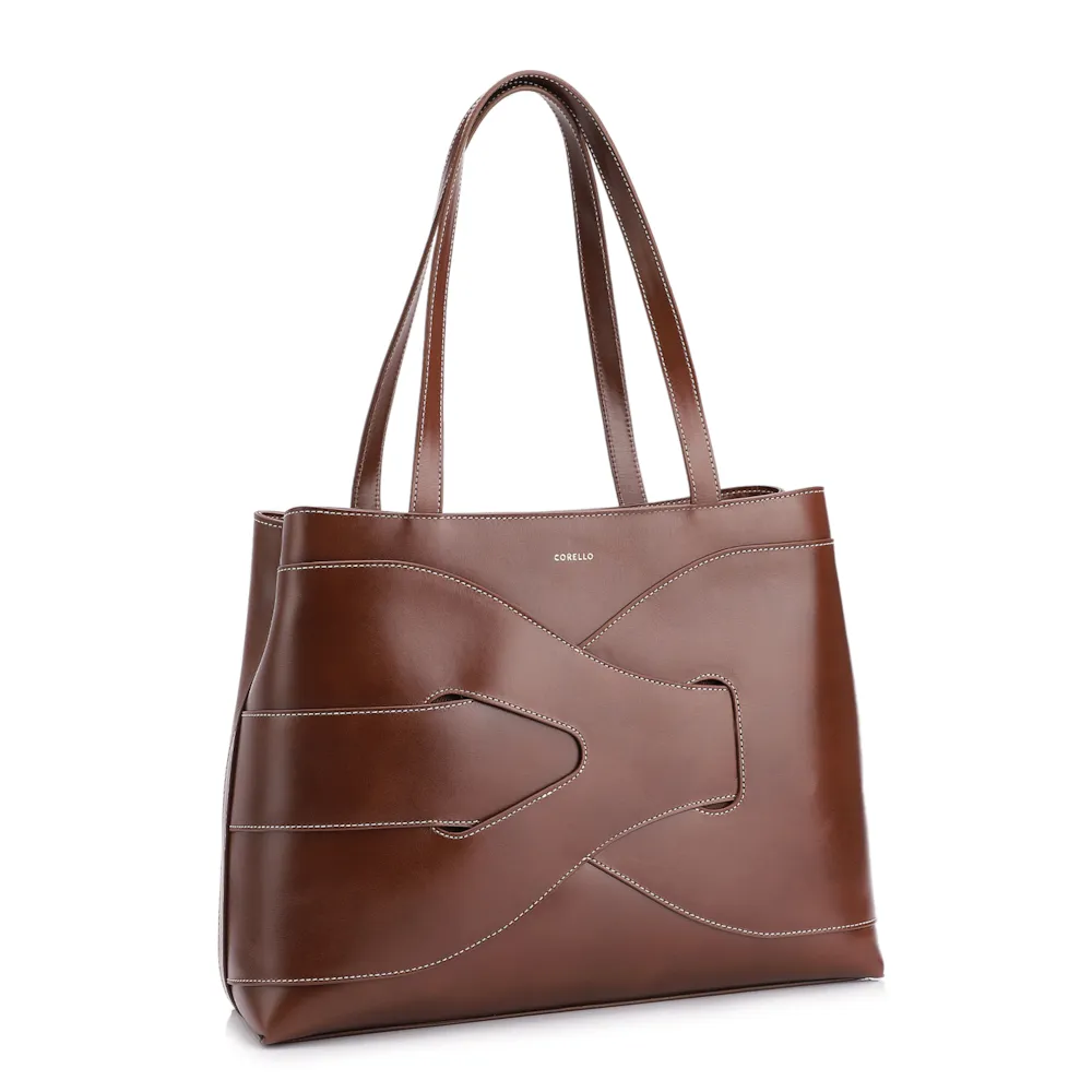 Bolsa Tote Couro Marrom - imagem 3