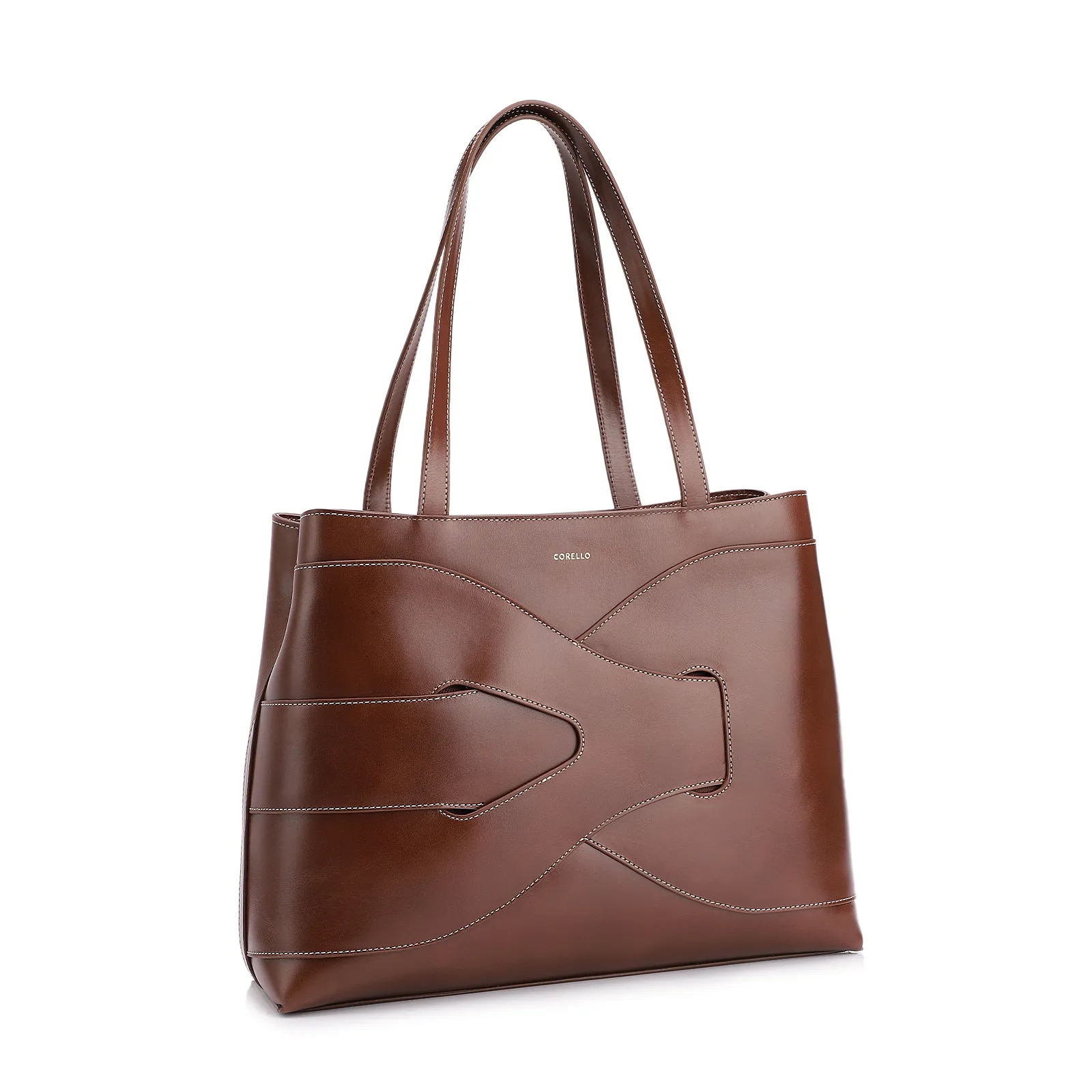 Bolsa Tote Couro Marrom