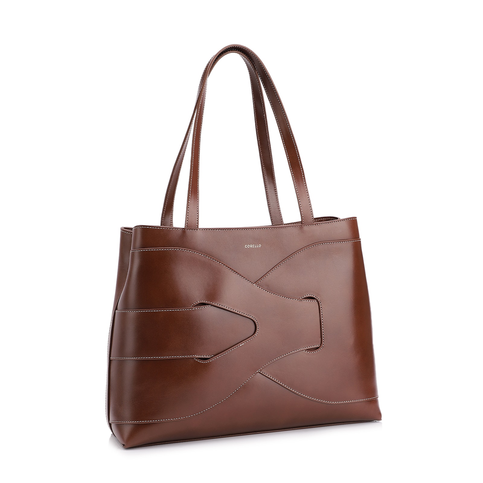 Bolsa Tote Couro Marrom