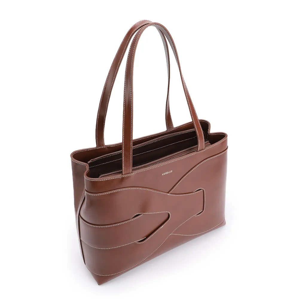 Bolsa Tote Couro Marrom - imagem 5