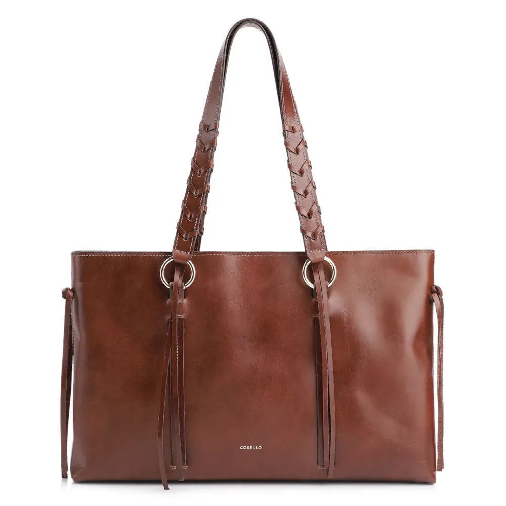 Bolsa Tote Couro Marrom