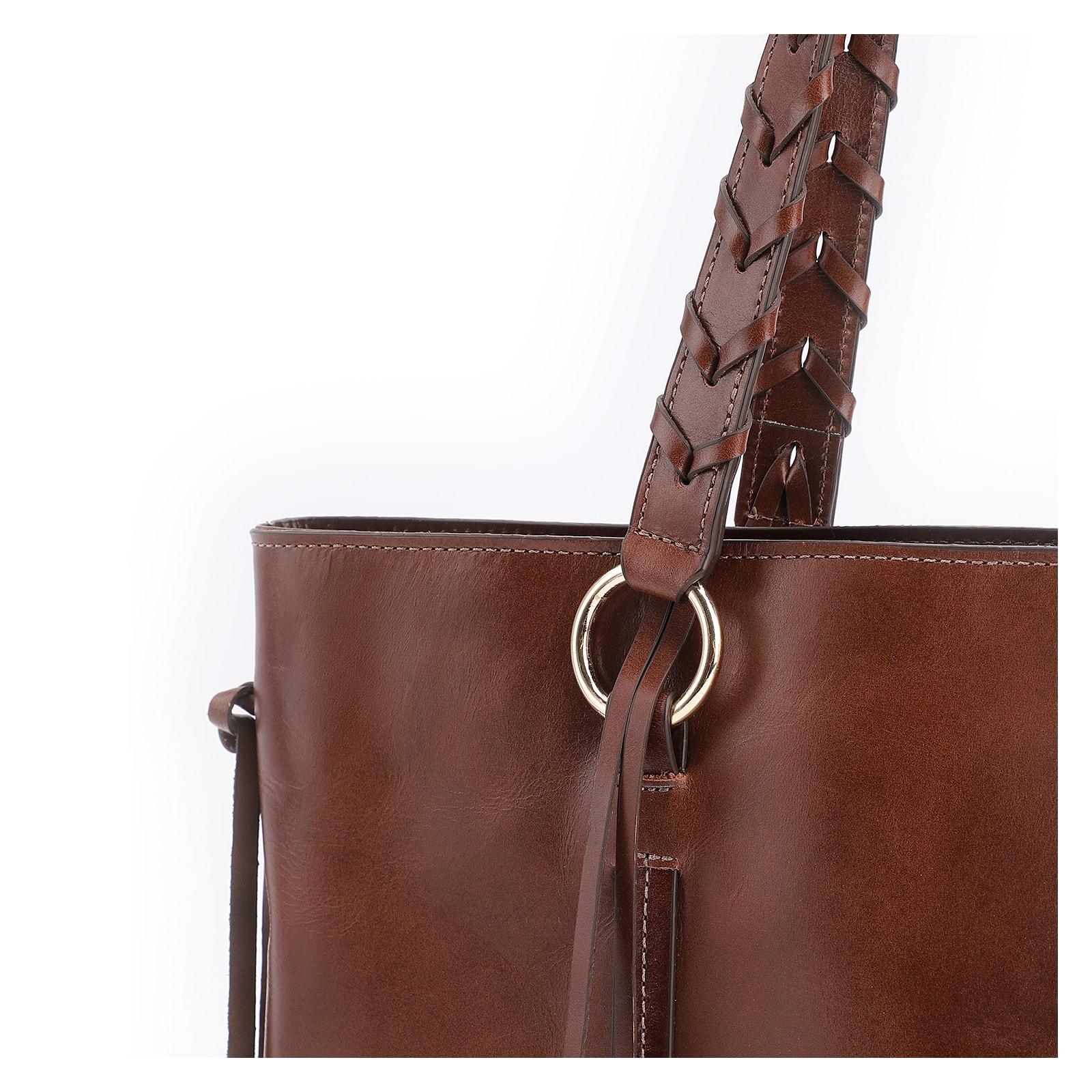 Bolsa Tote Couro Marrom