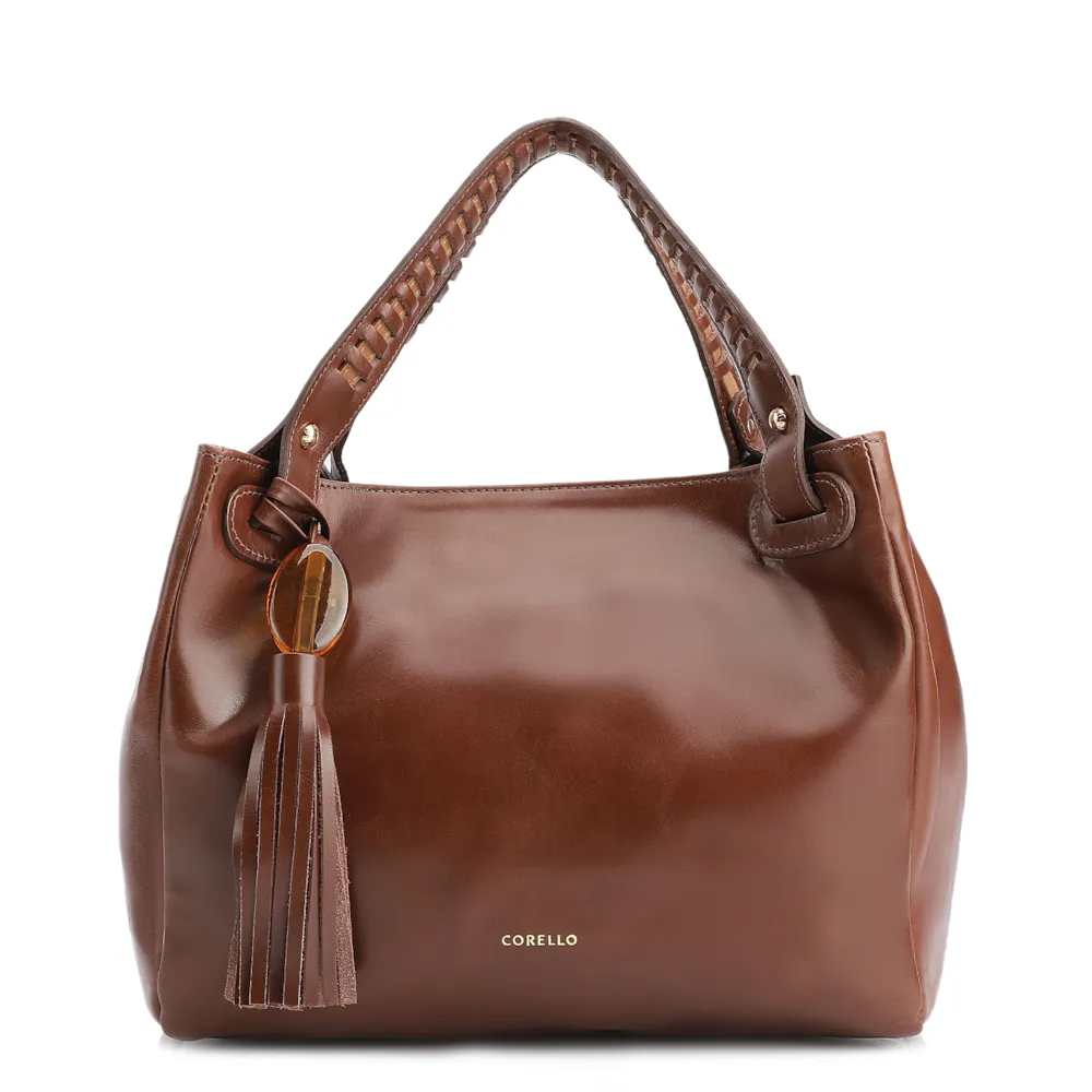 Bolsa Tote Couro Marrom