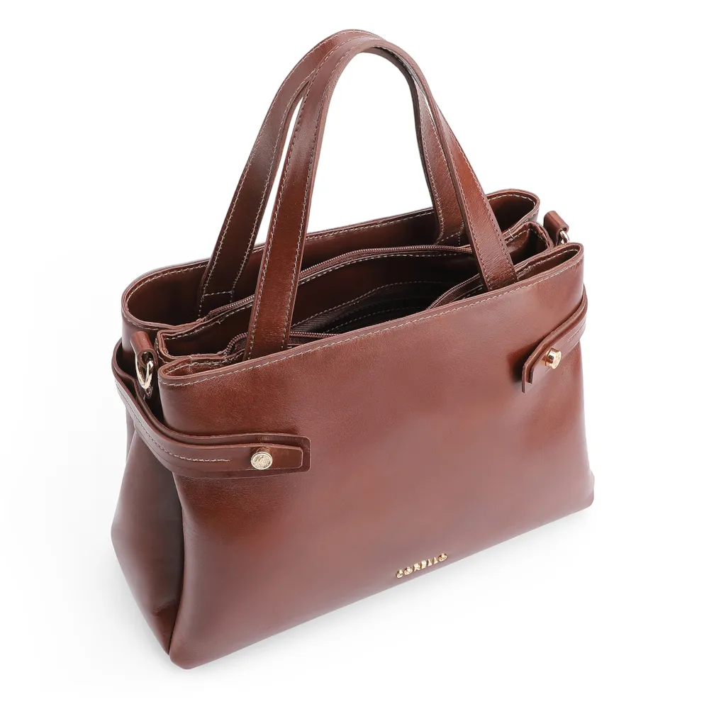 Bolsa Tote Couro Marrom - imagem 4