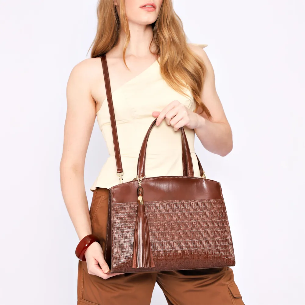 Bolsa Tote Couro Marrom - imagem 2