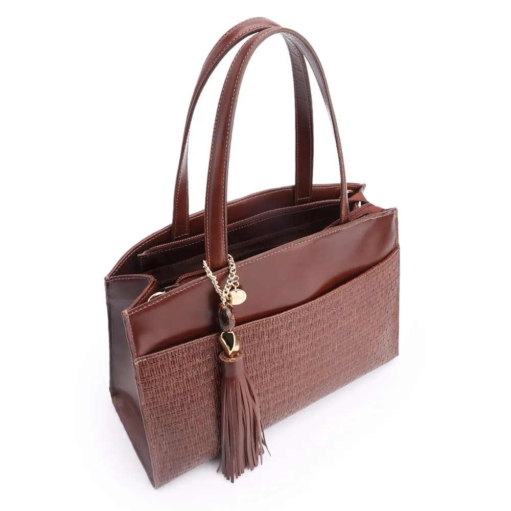 Bolsa Tote Couro Marrom - imagem 5