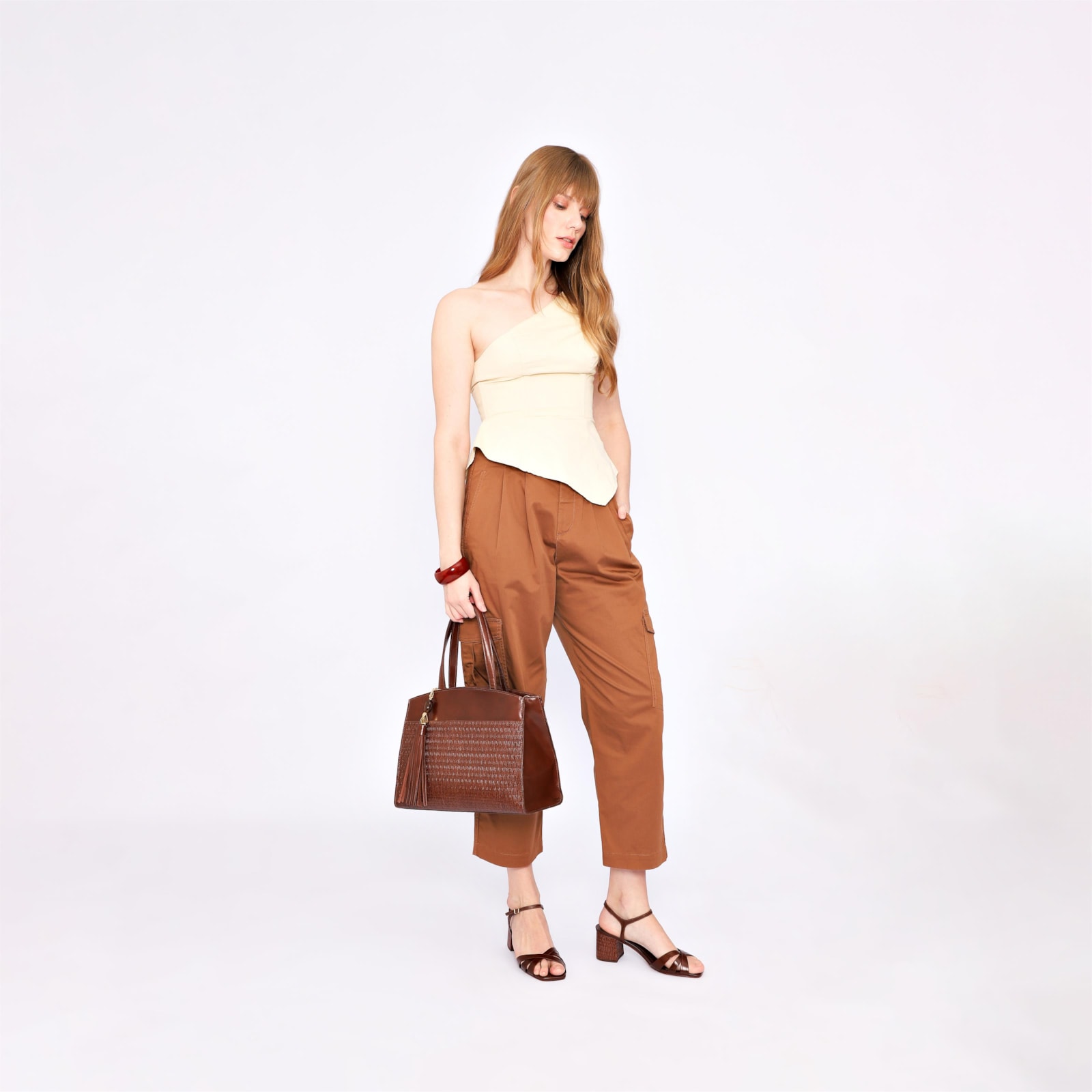 Bolsa Tote Couro Marrom