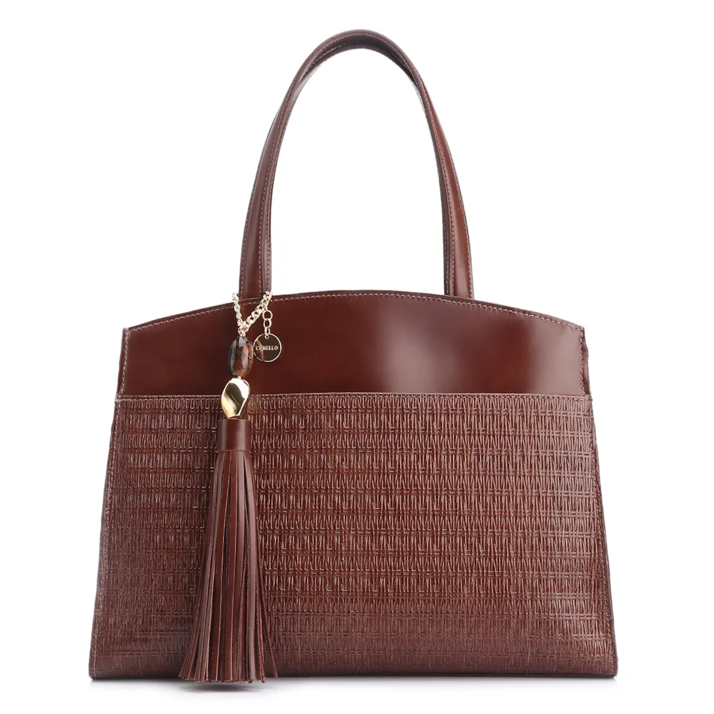 Bolsa Tote Couro Marrom