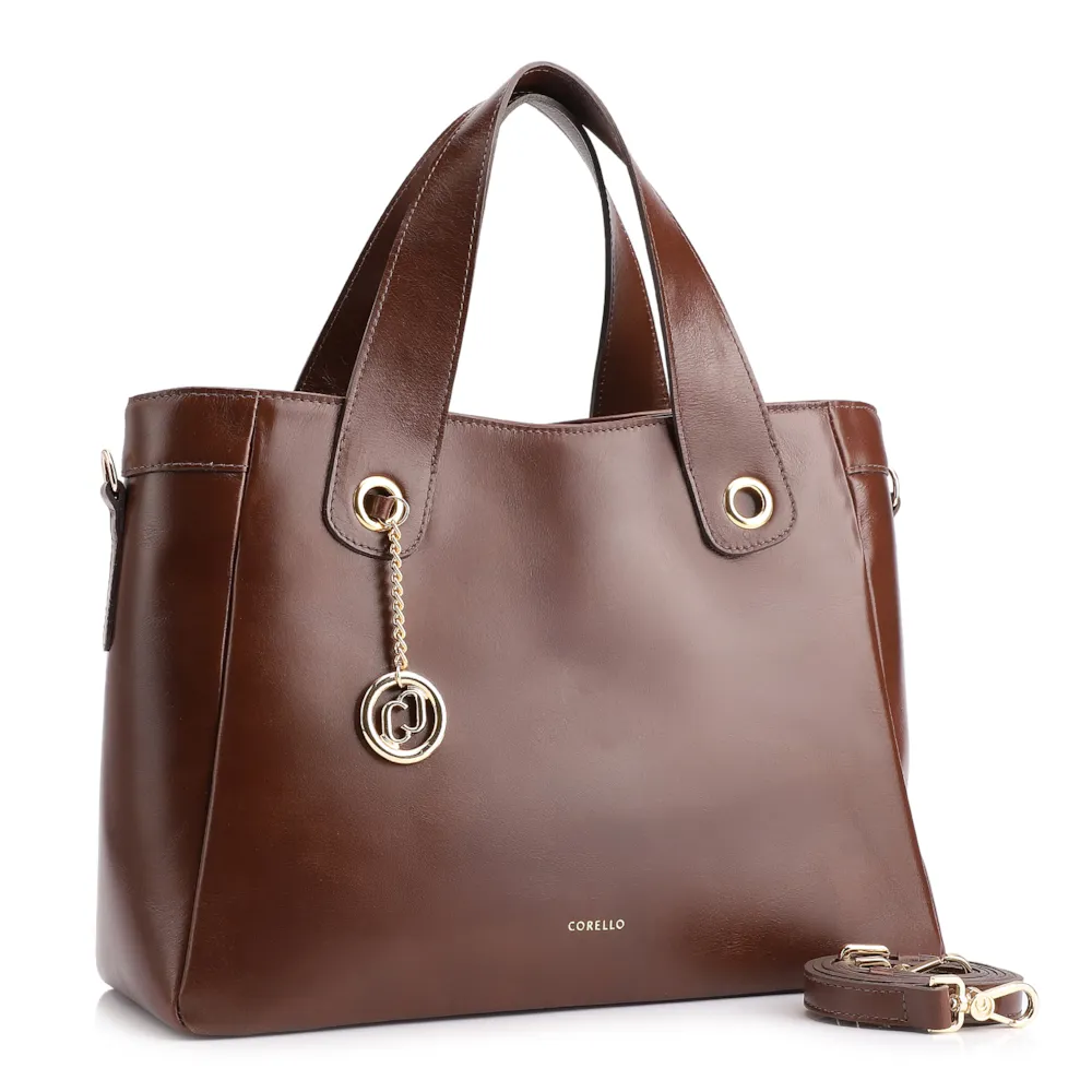 Bolsa Tote Couro Marrom - imagem 3