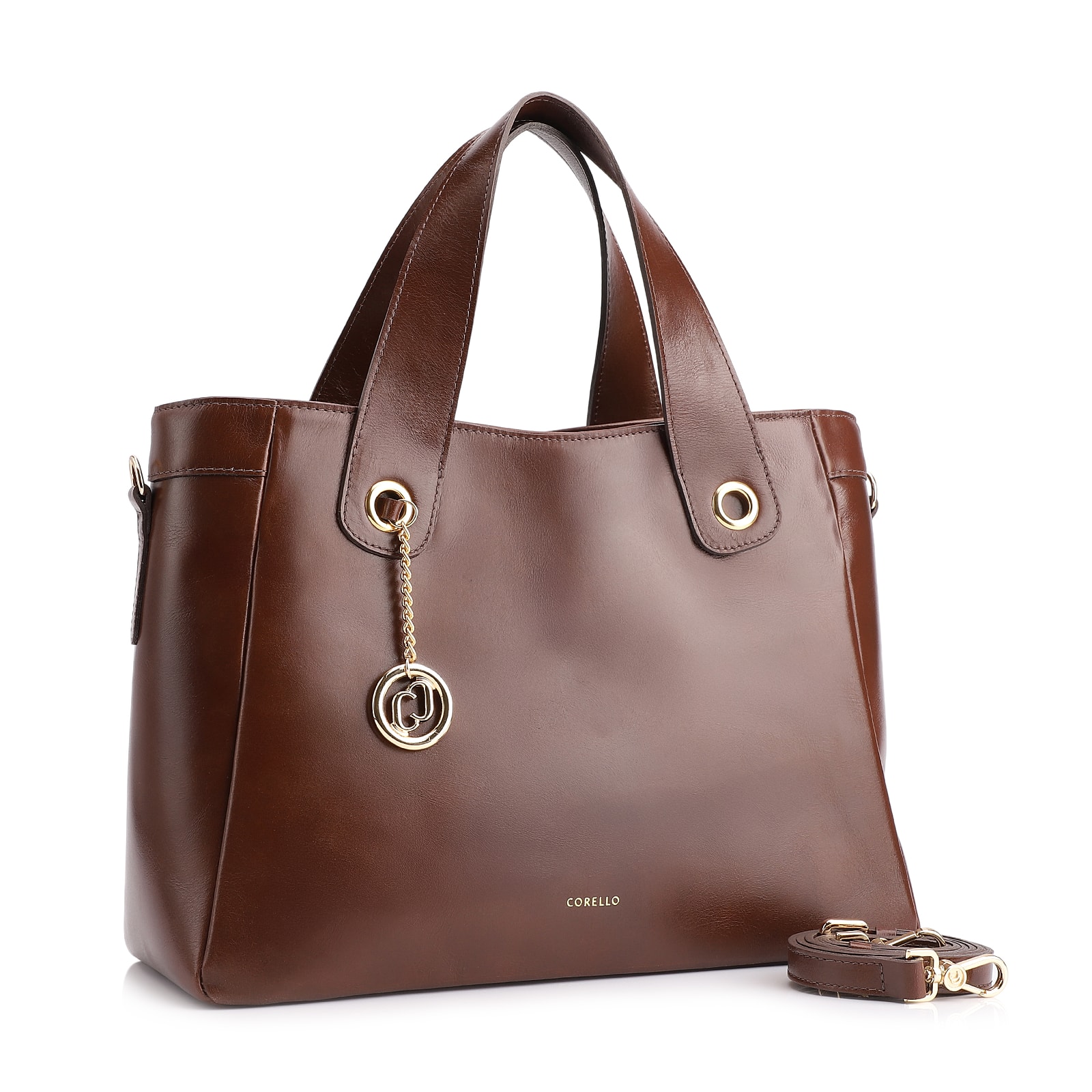 Bolsa Tote Couro Marrom