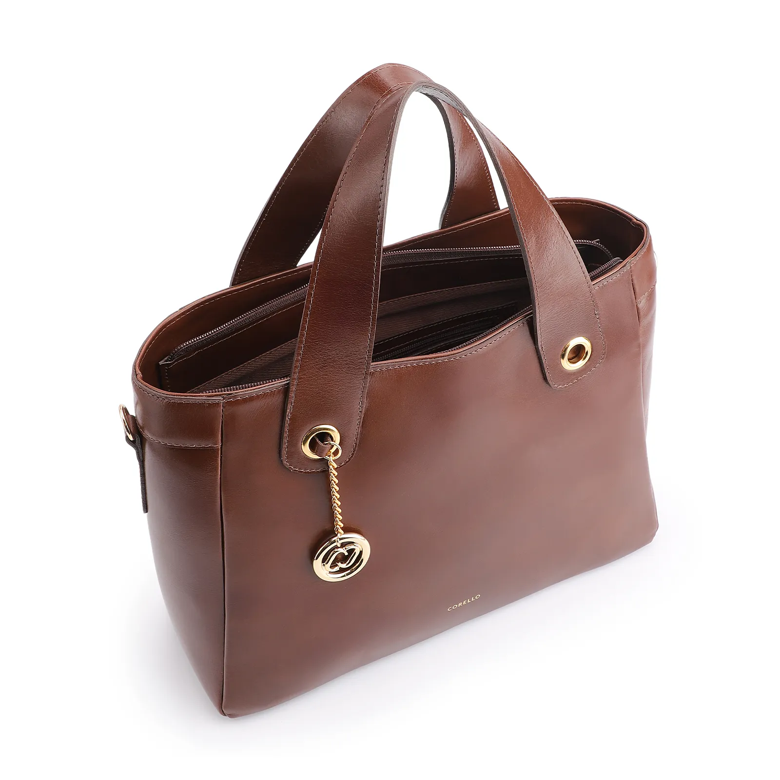 Bolsa Tote Couro Marrom