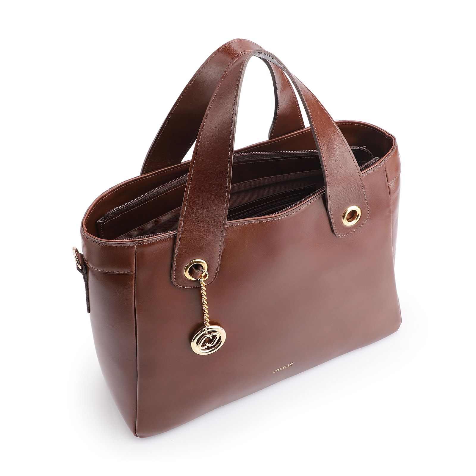 Bolsa Tote Couro Marrom