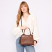 Bolsa Tote Couro Marrom/Alt Marrom Escuro - imagem 2