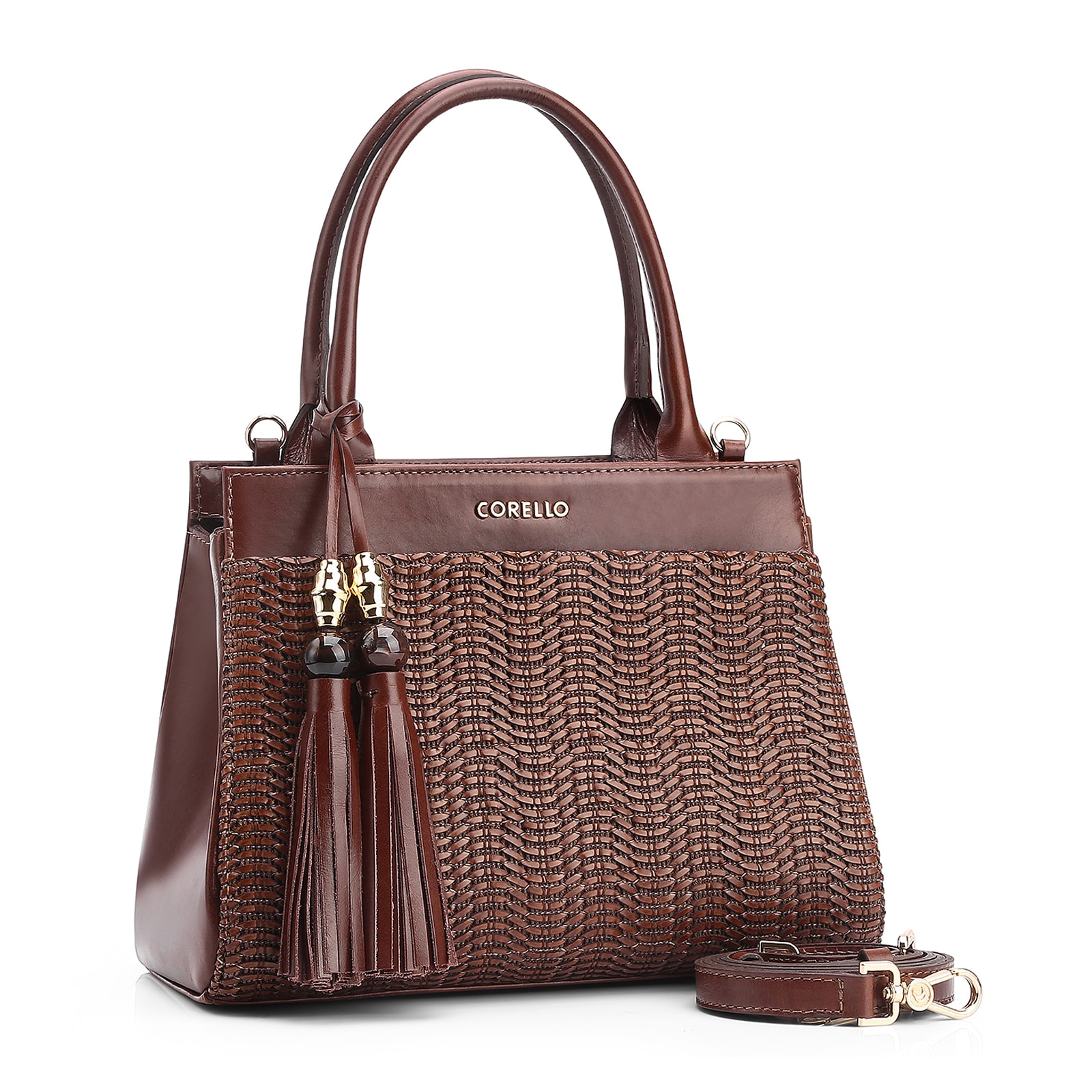 Bolsa Tote Couro Marrom/Alt Marrom Escuro