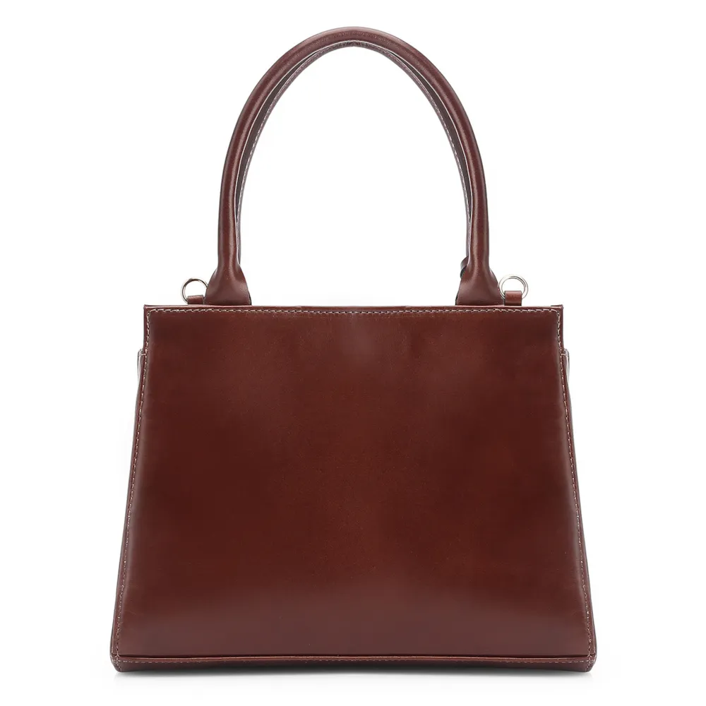 Bolsa Tote Couro Marrom/Alt Marrom Escuro - imagem 4
