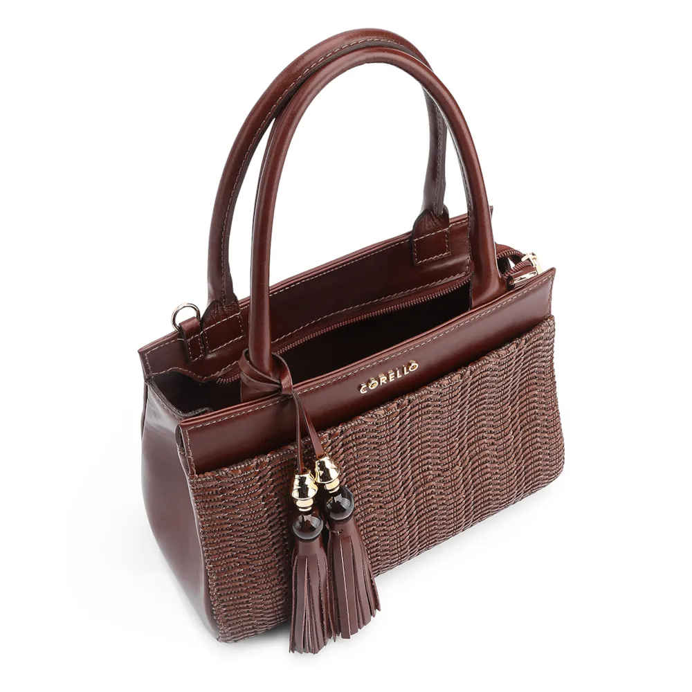 Bolsa Tote Couro Marrom/Alt Marrom Escuro - imagem 5