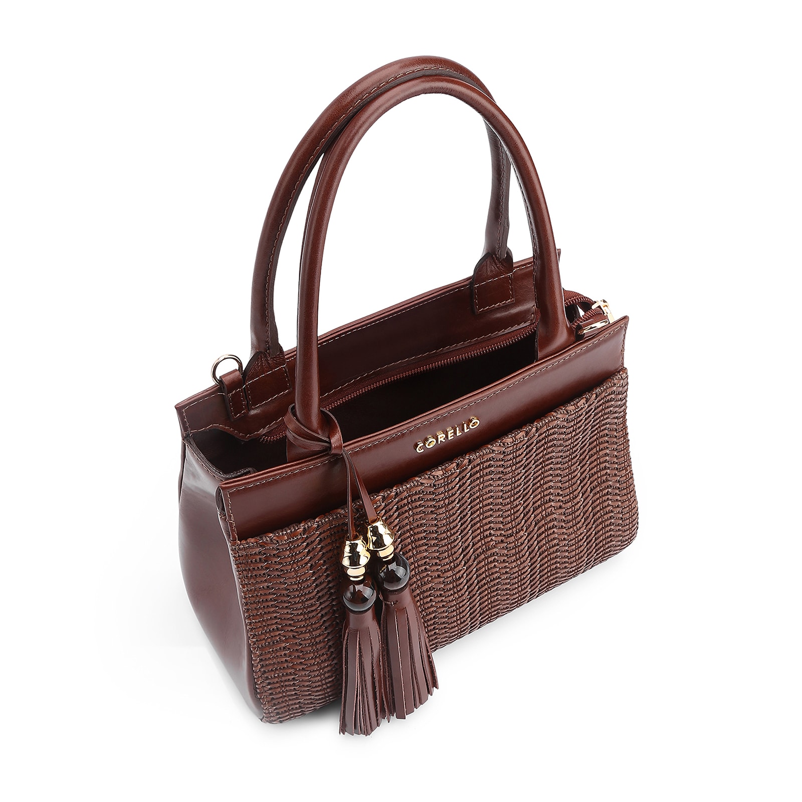 Bolsa Tote Couro Marrom/Alt Marrom Escuro