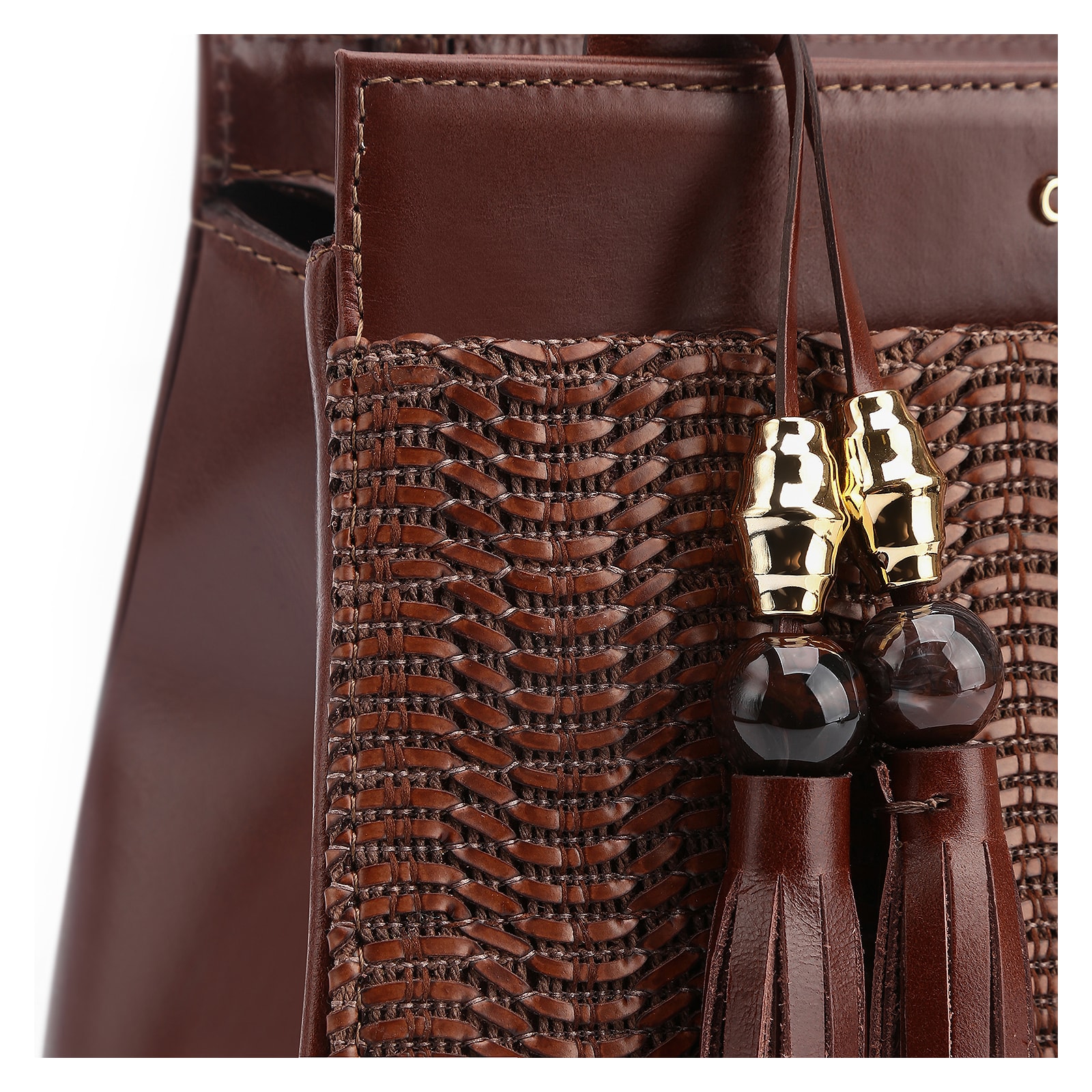 Bolsa Tote Couro Marrom/Alt Marrom Escuro
