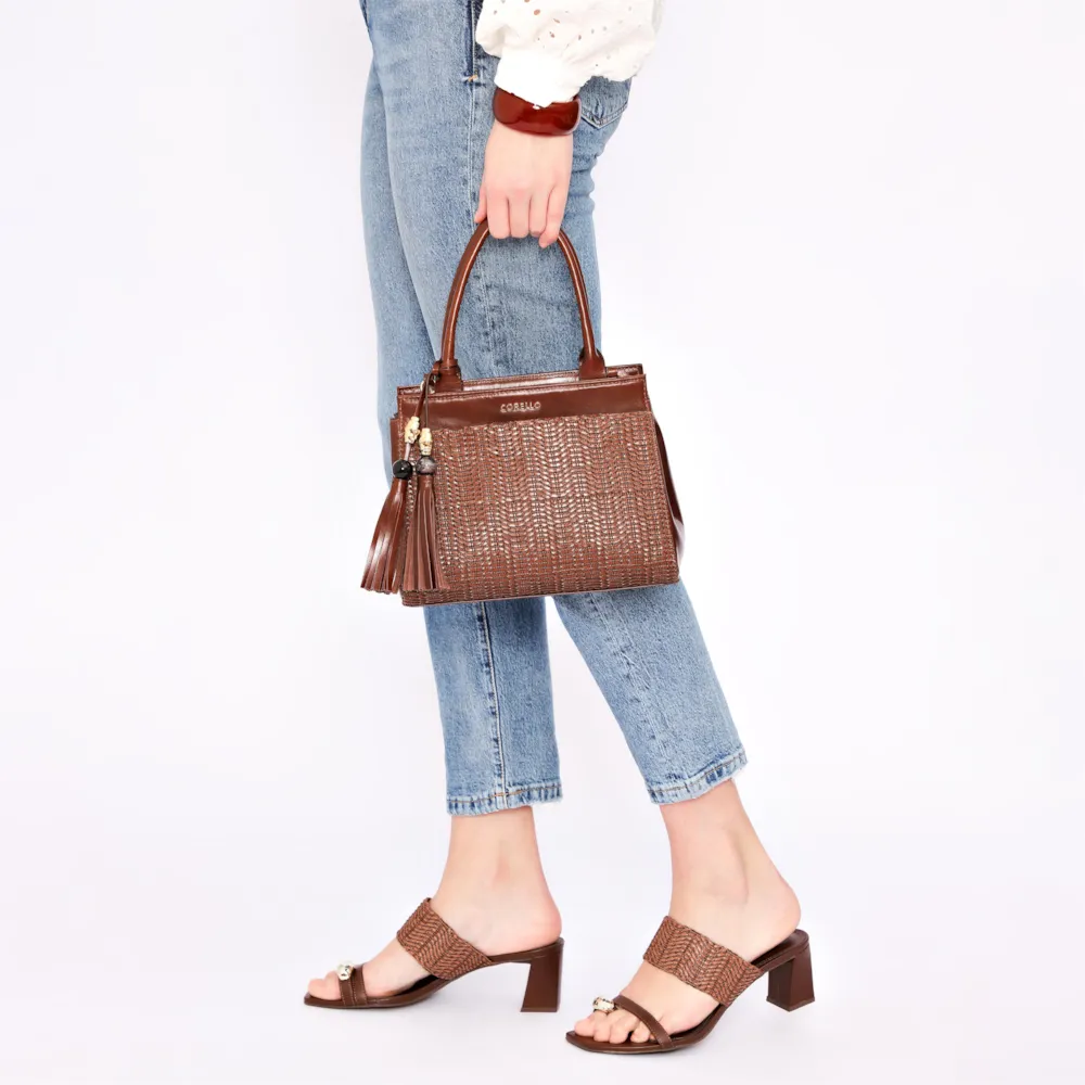 Bolsa Tote Couro Marrom/Alt Marrom Escuro - imagem 8