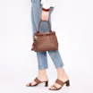 Bolsa Tote Couro Marrom/Alt Marrom Escuro - imagem 8