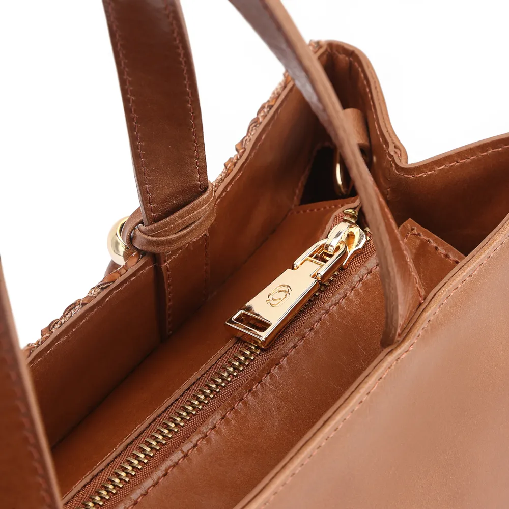 Bolsa Tote Couro Marrom/Alt Tramado Marrom - imagem 5