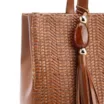 Bolsa Tote Couro Marrom/Alt Tramado Marrom - imagem 7