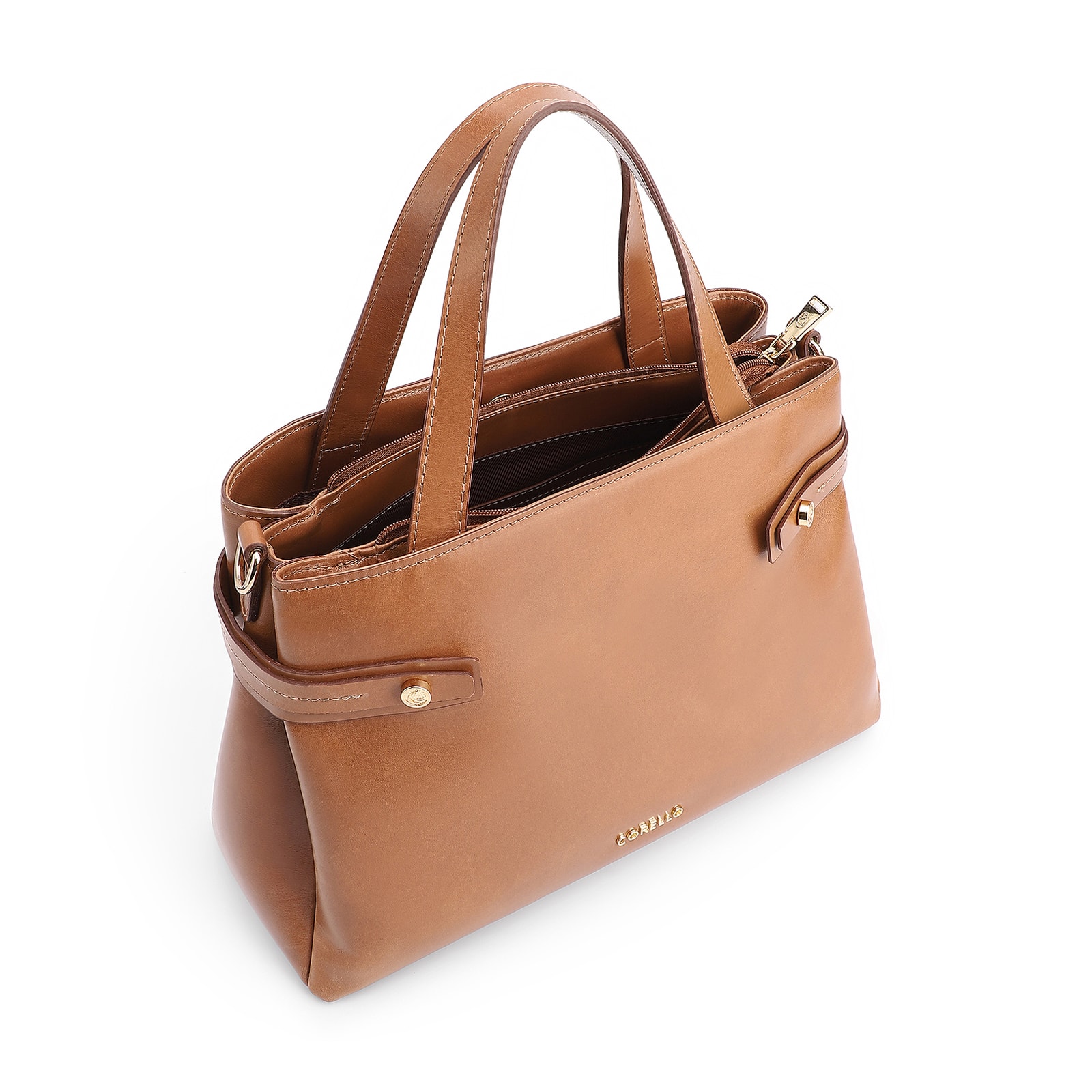 Bolsa Tote Couro Marrom Claro