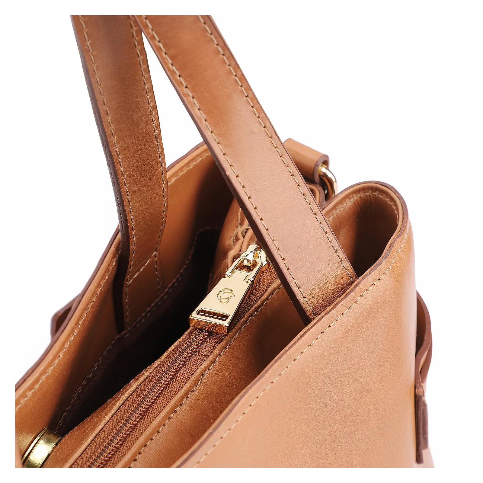 Bolsa Tote Couro Marrom Claro