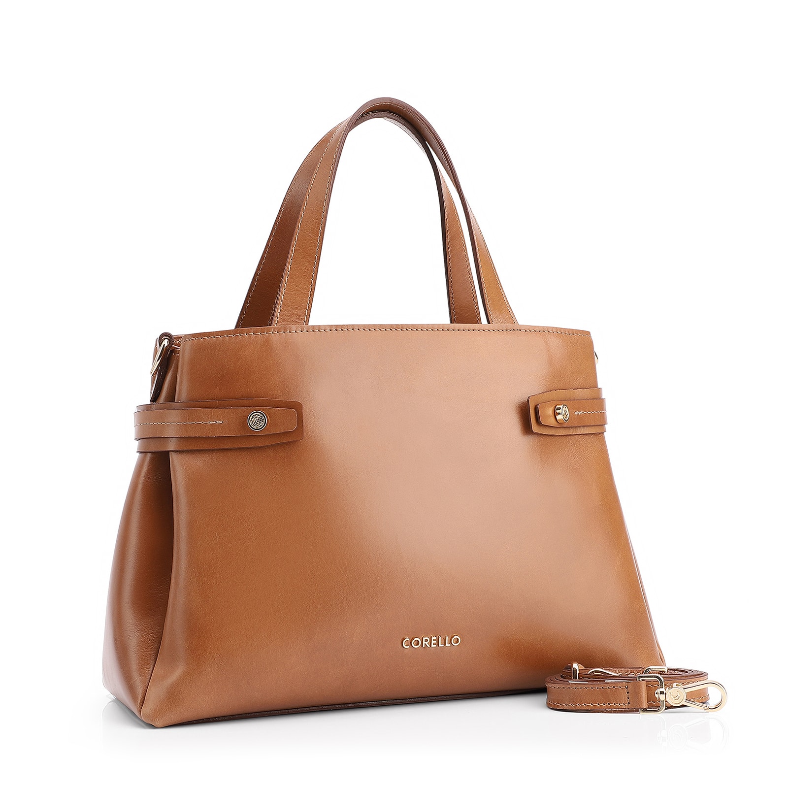 Bolsa Tote Couro Marrom Claro