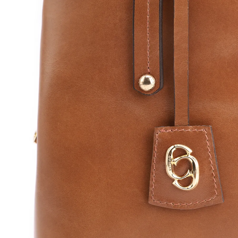 Bolsa Tote Couro Marrom Claro - imagem 7