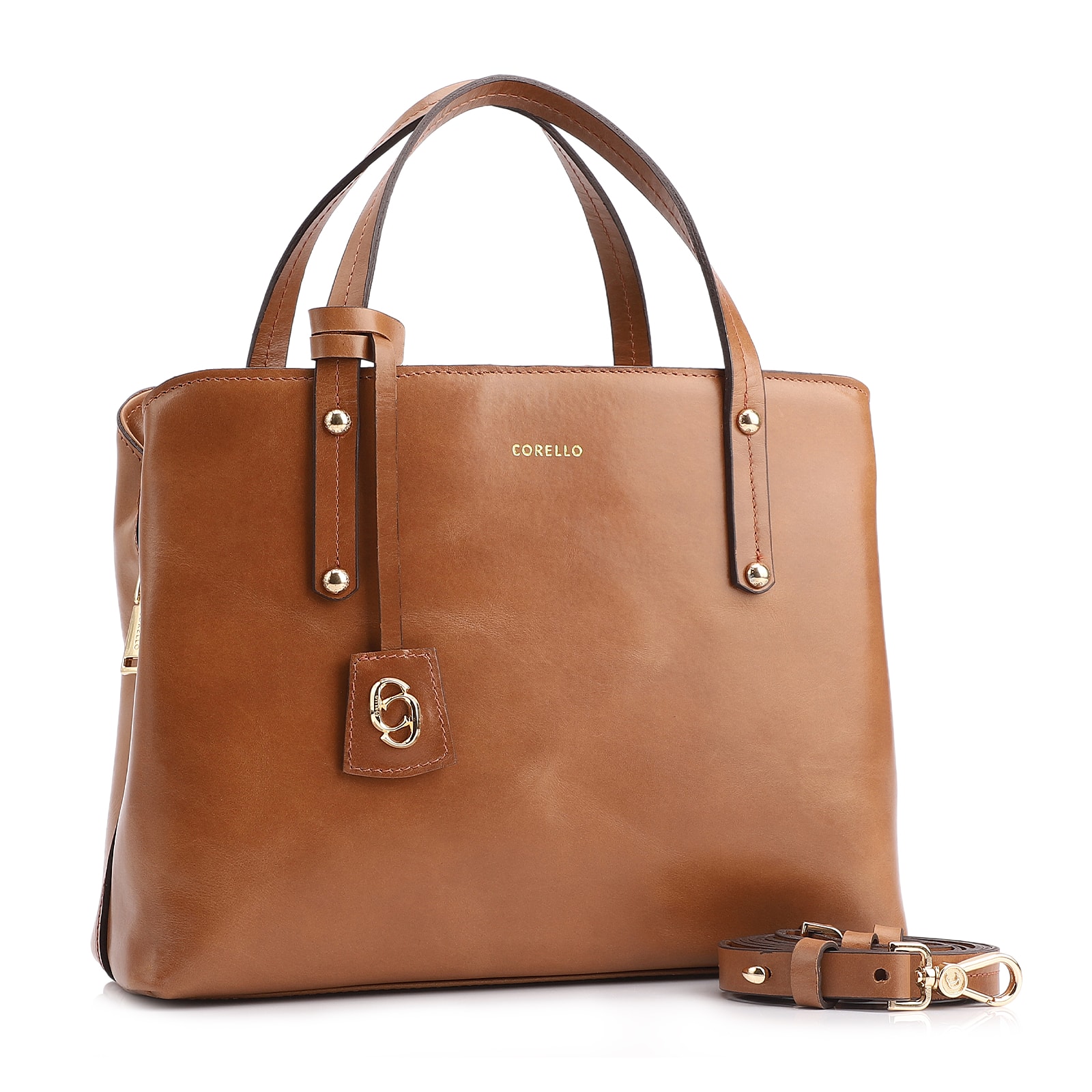 Bolsa Tote Couro Marrom Claro