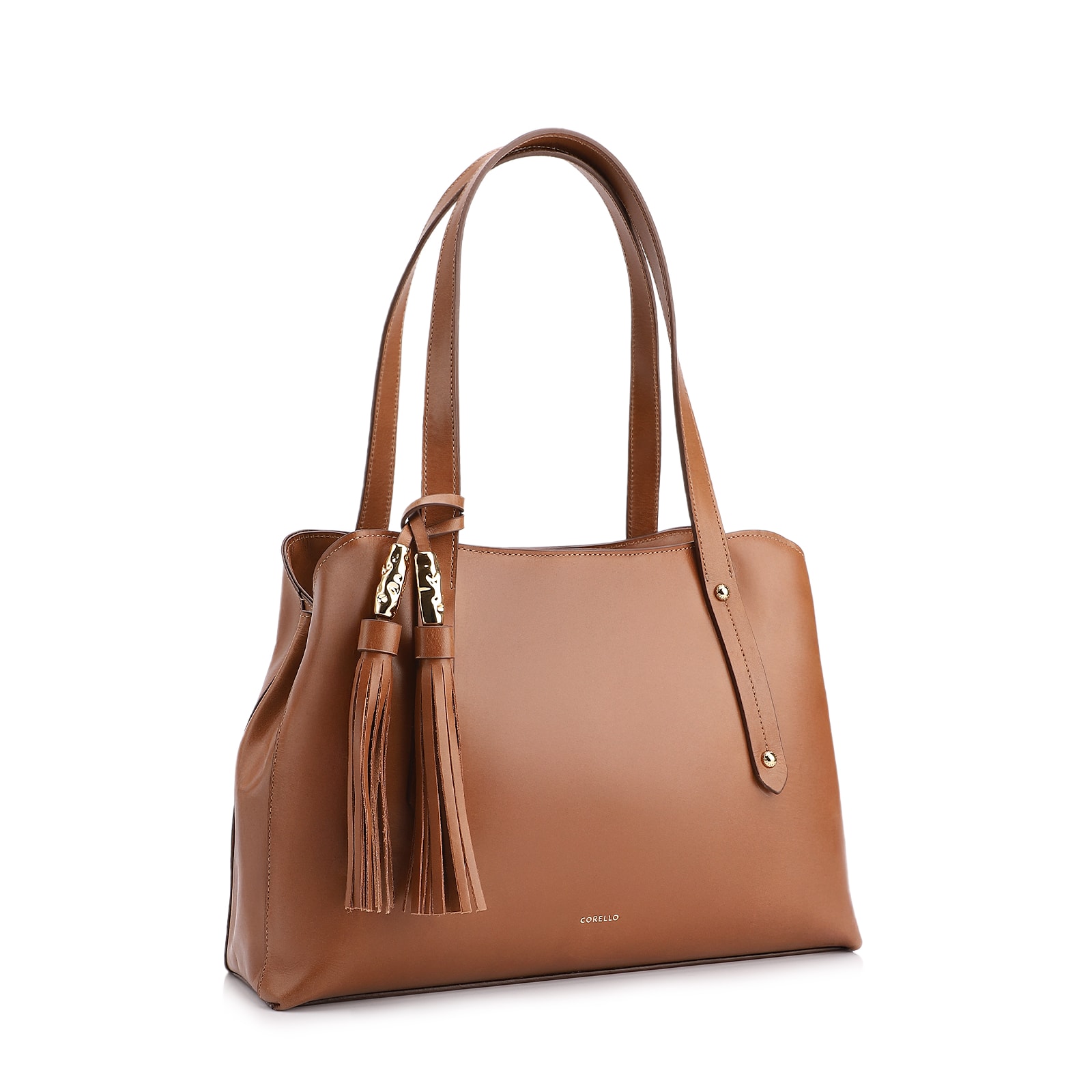Bolsa Tote Couro Marrom Claro
