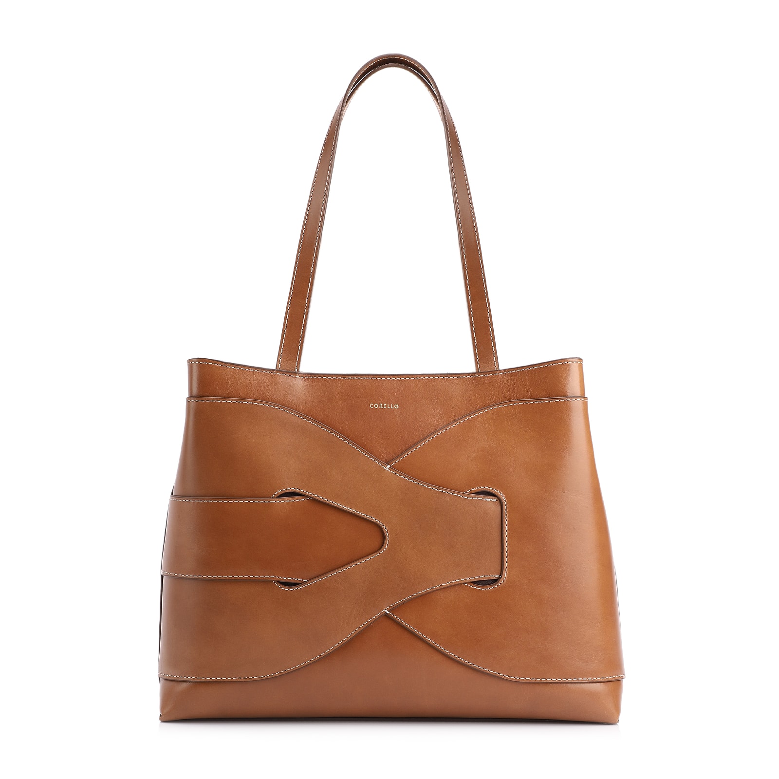 Bolsa Tote Couro Marrom Claro